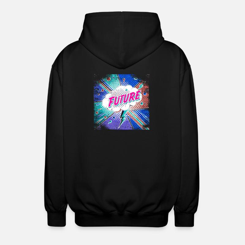 FUTURE Pop Art surreal - Unisex Hooded Jacket - black