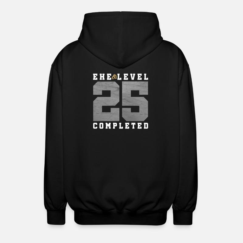 25e anniversaire de mariage - Veste à capuche unisexe - noir