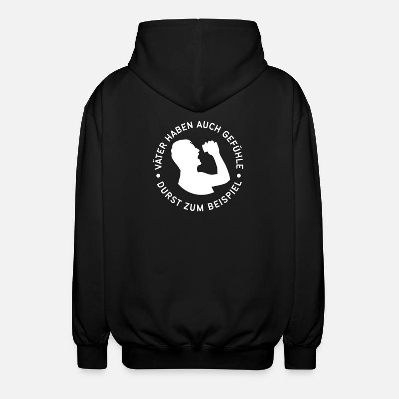 Vater Durst Spruch Kreis - Unisex Kapuzenjacke - Schwarz