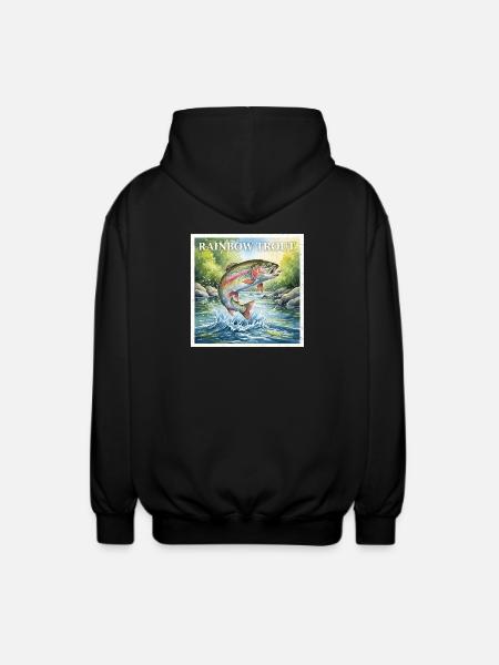 Regenbogenforelle - Unisex Kapuzenjacke - Schwarz