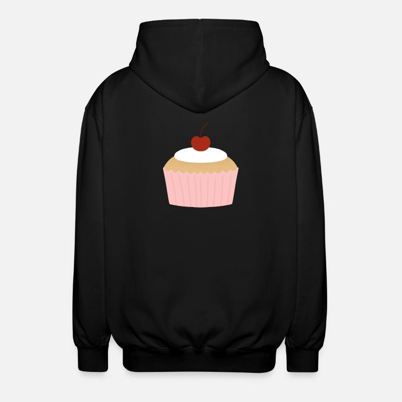 Cupcake pastel à la cerise - Veste à capuche unisexe - noir