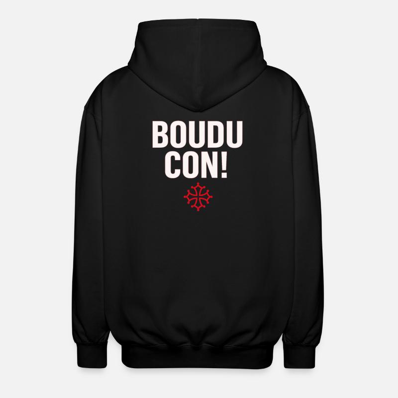 Damn idiot! - Unisex Hooded Jacket - black