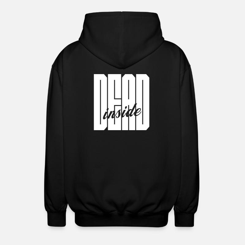 Dead Inside bold logo - Unisex Hooded Jacket - black