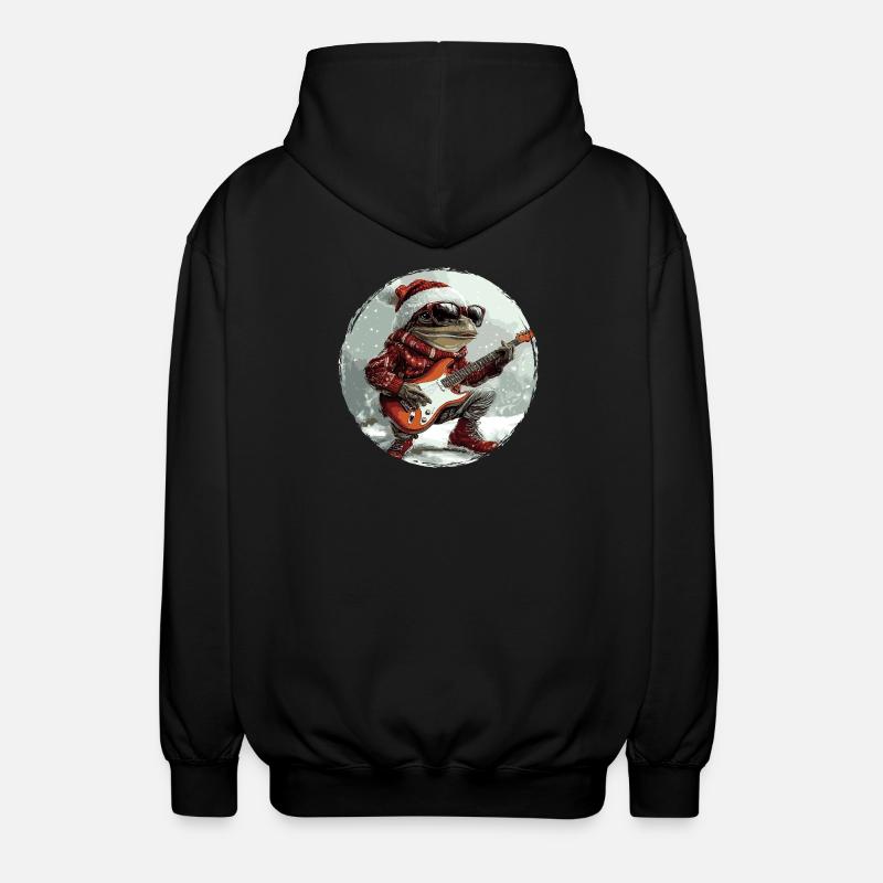Guitare de Noël Frog - Veste à capuche unisexe - noir