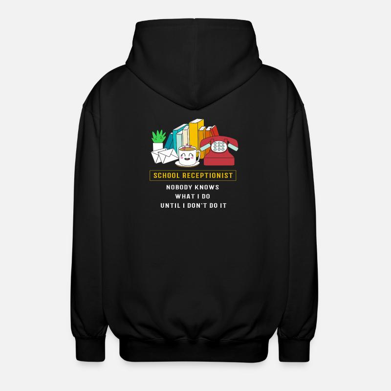 École des réceptionnistes - Veste à capuche unisexe - noir