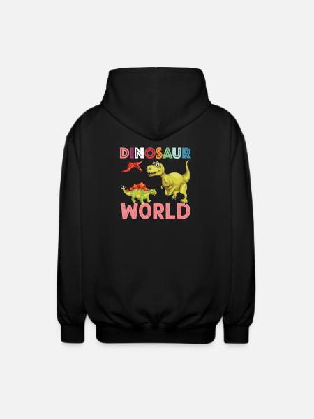 Dinosaur World nice - Unisex Hooded Jacket - black