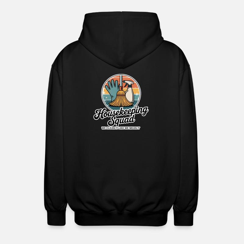 Funny Cleaning Design - Unisex Hooded Jacket - black