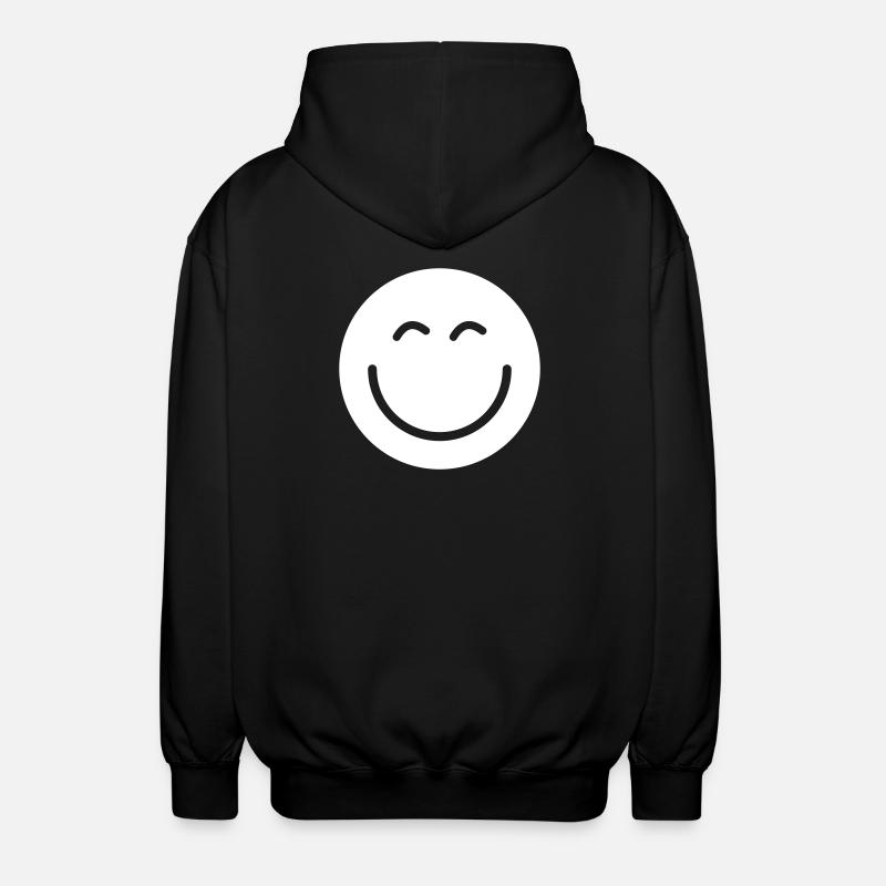 Smiley lächle gute Laune - Unisex Kapuzenjacke - Schwarz