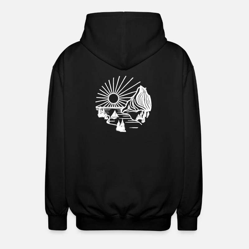 Paysage de vacances (blanc) - Veste à capuche unisexe - noir