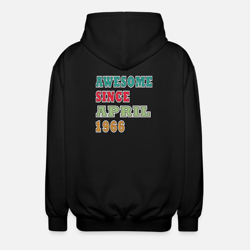 Erstaunlich seit April 1966 - Unisex Kapuzenjacke - Schwarz