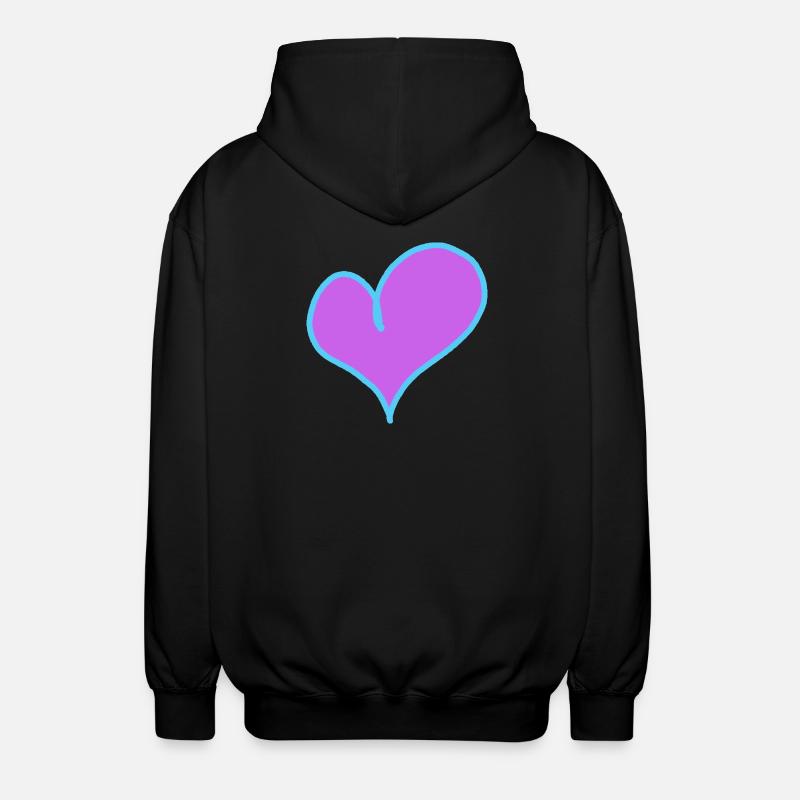 Cœur Valentin Chère petite amie - Veste à capuche unisexe - noir