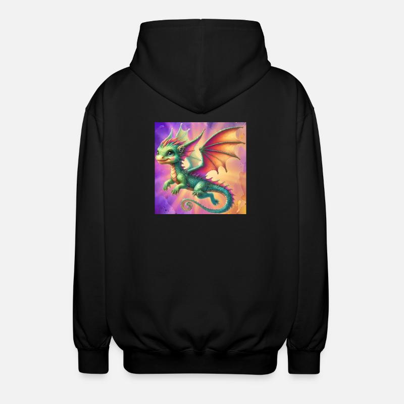 Drache - Unisex Kapuzenjacke - Schwarz