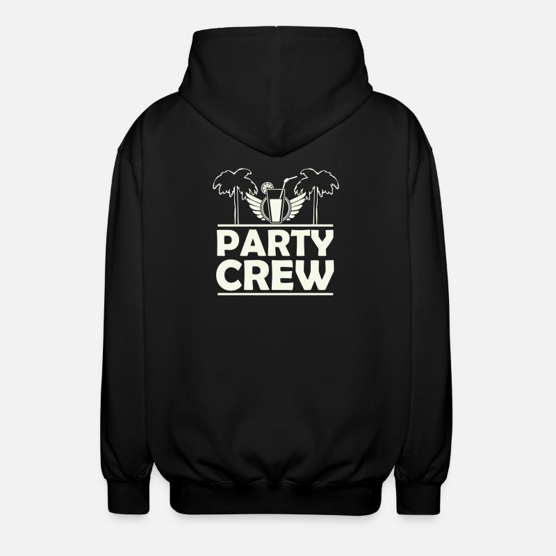 Party Crew Palmen - Unisex Kapuzenjacke - Schwarz