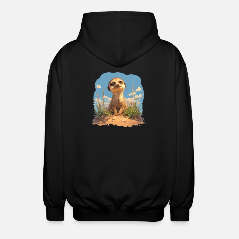 Suricate Erdmännchen - Veste à capuche unisexe - noir
