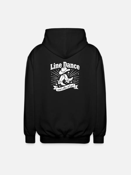 Line Dance Cowboy Boots Logo - Unisex Kapuzenjacke - Schwarz