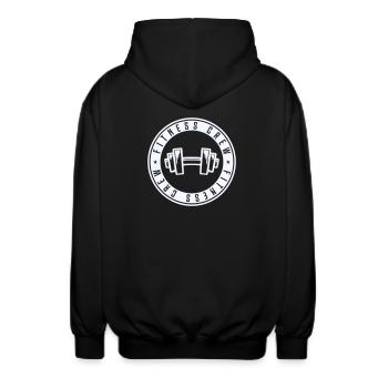 Kraftkreis Fitness Logo - Unisex Kapuzenjacke - Schwarz - Hinten - AI Model Male 185 light (185cm)