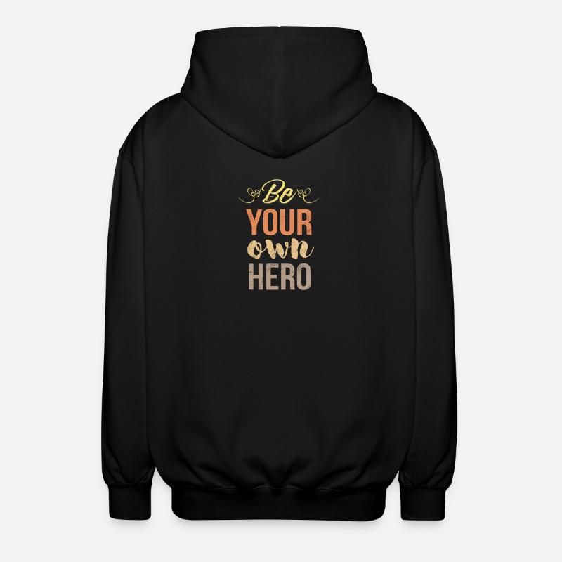 Sei dein eigener Held - Valentine - Unisex Kapuzenjacke - Schwarz