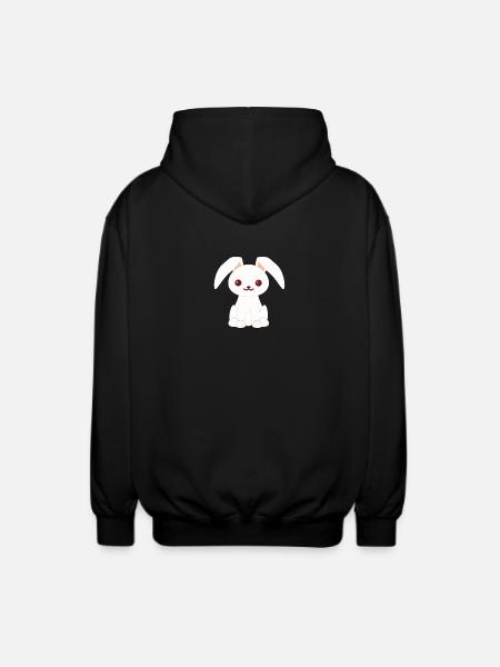 Rabbit Bunny Rabbit Bunny Rabbit - Unisex Hooded Jacket - black