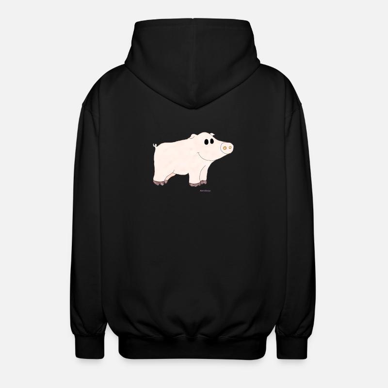Cochon / Cochon - Veste à capuche unisexe - noir