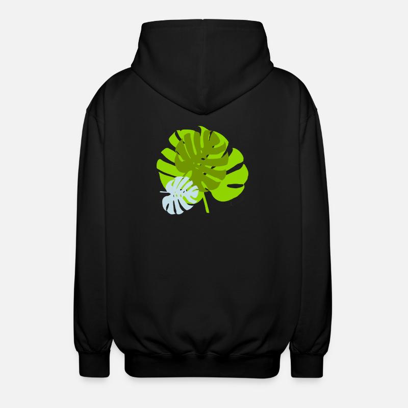 Feuillage Tropical Vert Nature Sauvage - Veste à capuche unisexe - noir