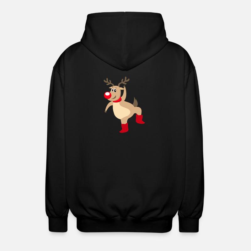 Rennes Rudolf Elch Noël Nez Rouge - Veste à capuche unisexe - noir