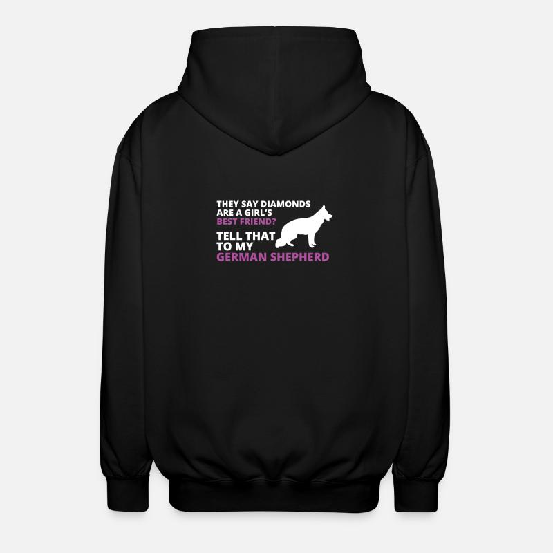 German shepherd - Unisex Hooded Jacket - black