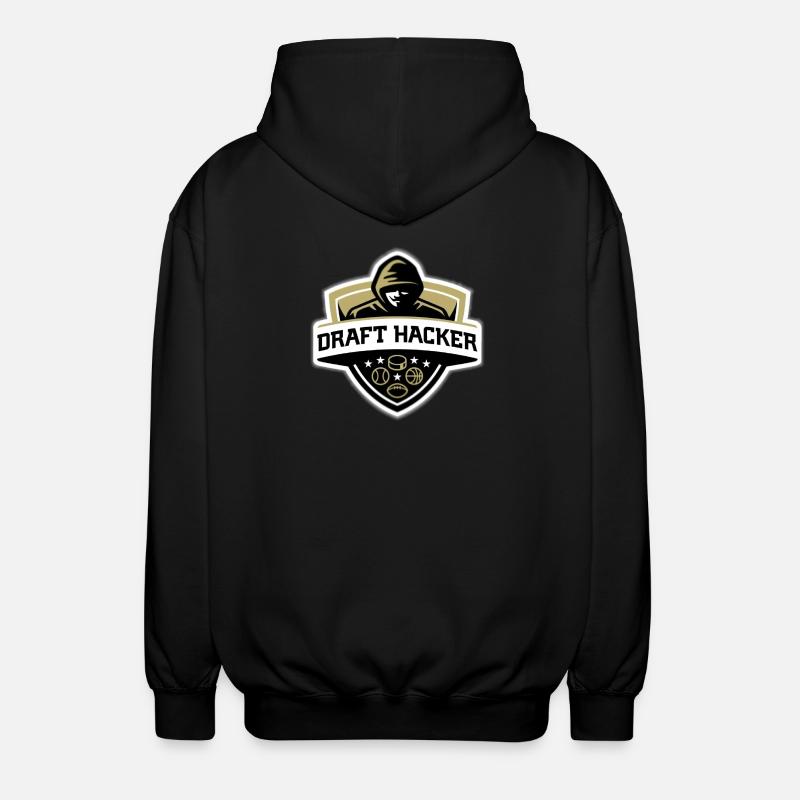 Draft Hacker - Unisex Kapuzenjacke - Schwarz