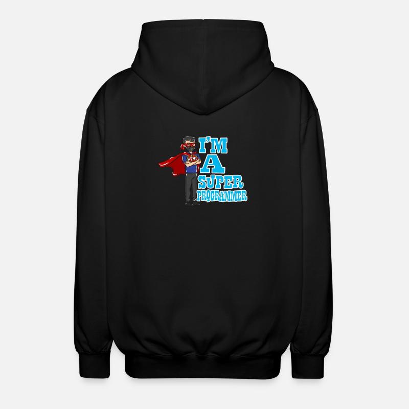 Programmer computer science gift - Unisex Hooded Jacket - black