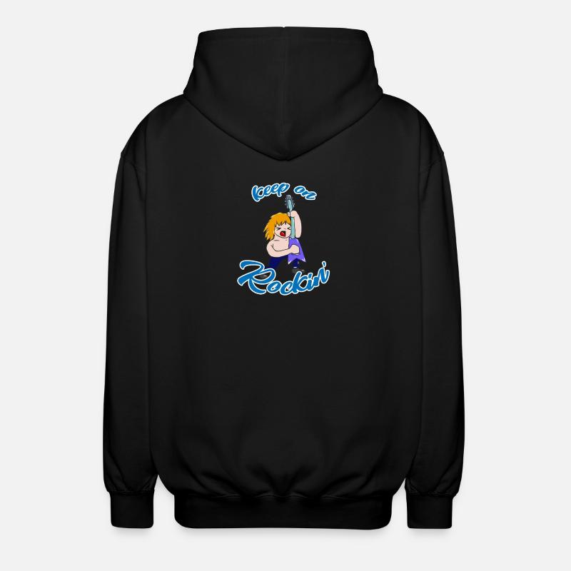 Rock 'n' Roll - Unisex Kapuzenjacke - Schwarz
