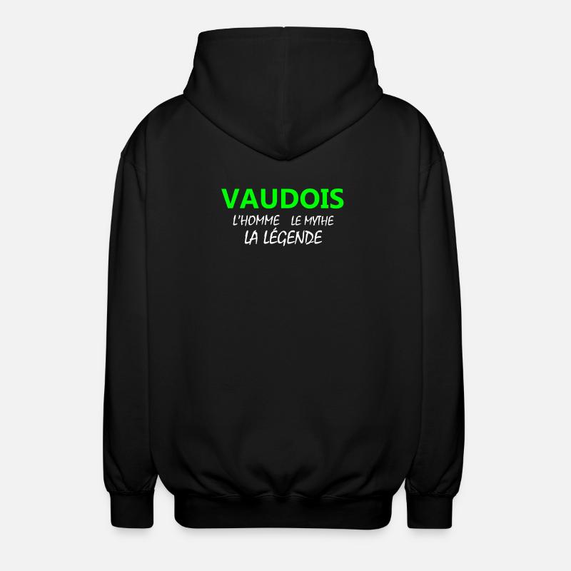 Waadtländer Legendenmuster - Unisex Kapuzenjacke - Schwarz
