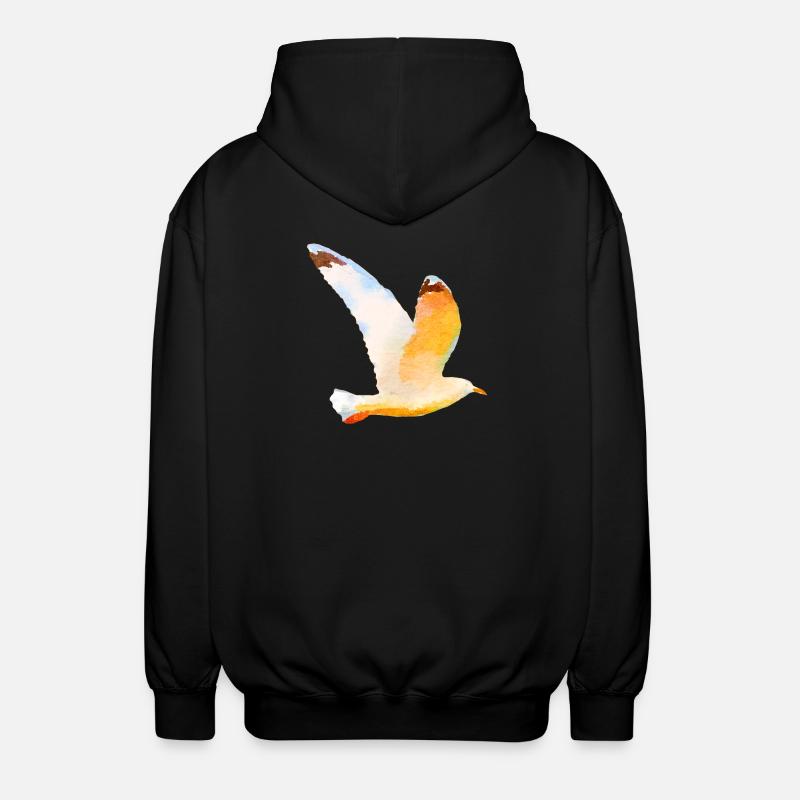 mouette - Veste à capuche unisexe - noir