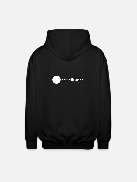 Tesla in Space Solar System SpaceX - Unisex Kapuzenjacke - Schwarz