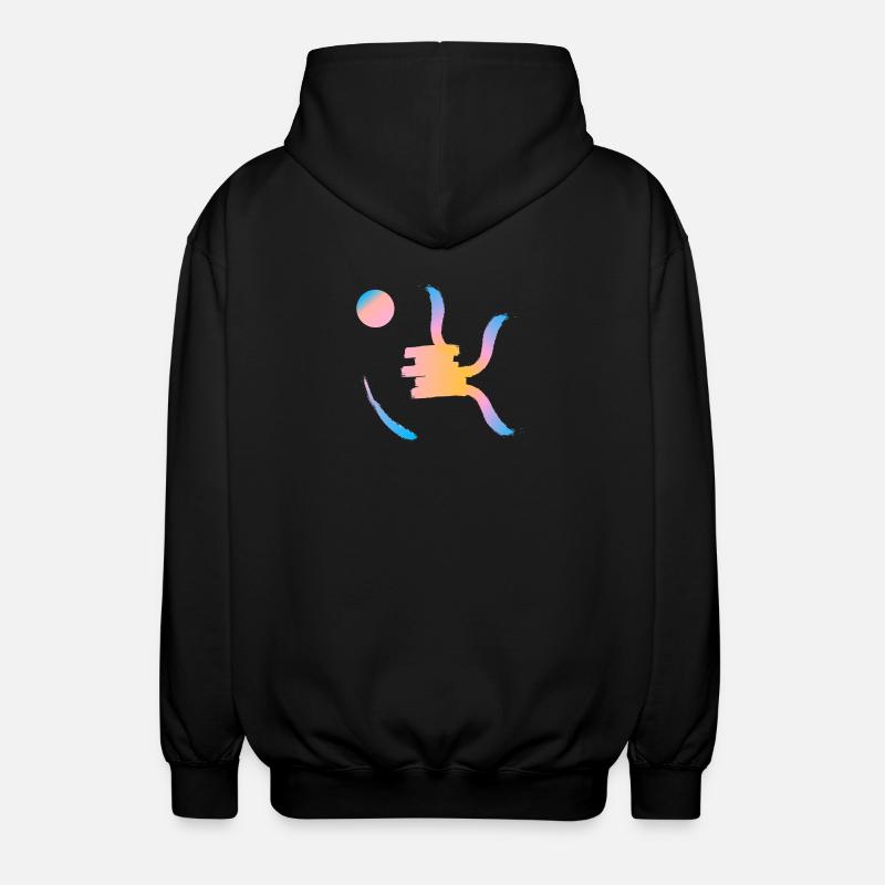 Soleil couchant sur symbole chinois - Veste à capuche unisexe - noir
