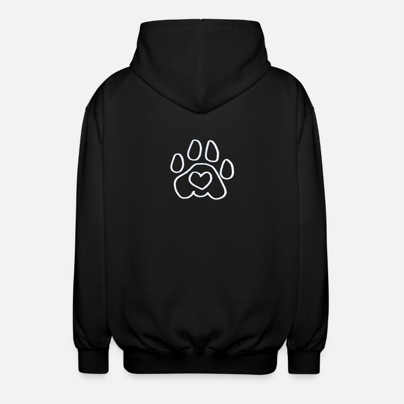 Empreinte de patte de chien - Veste à capuche unisexe - noir