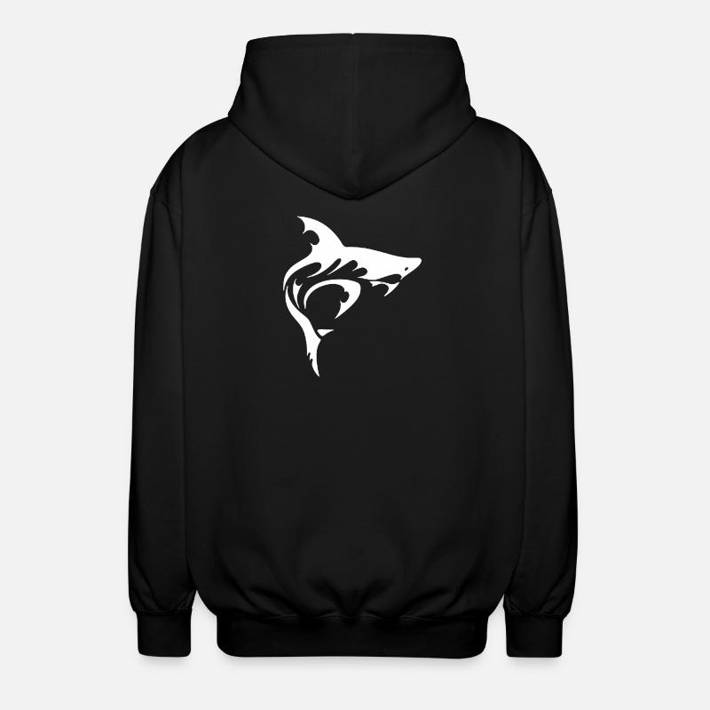 Requin - Veste à capuche unisexe - noir