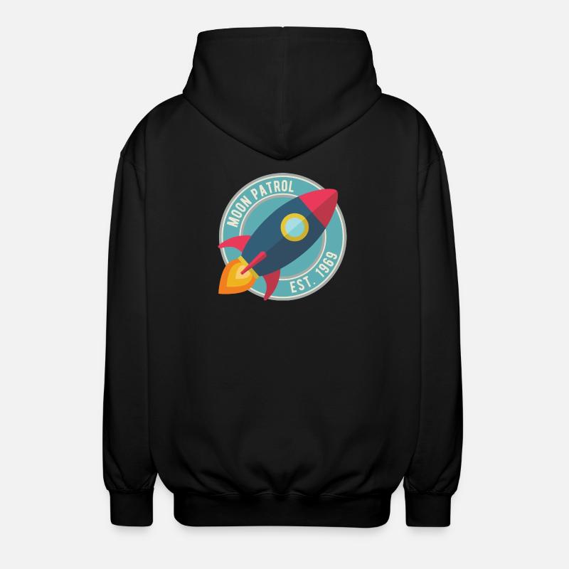 Fusée Moon Patrol Rocket - Veste à capuche unisexe - noir