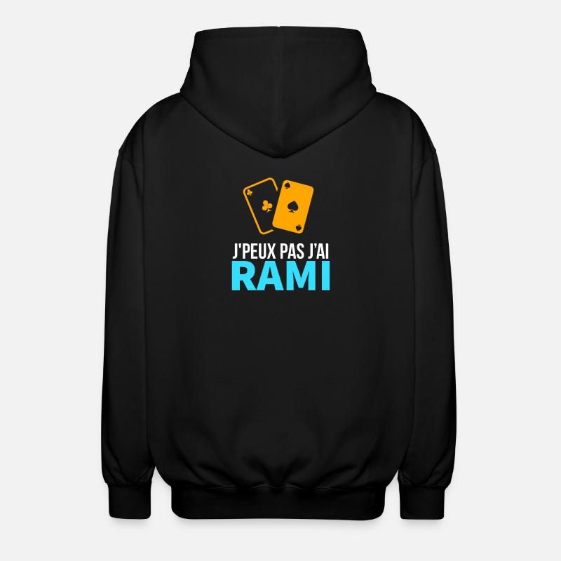 Card game Le Rami - Unisex Hooded Jacket - black