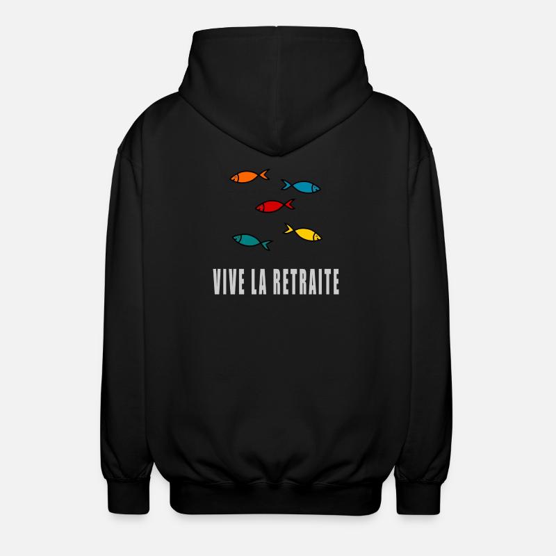 RETRAITE. BONNE RETRAITE. JOYEUSE RETRAITE - Veste à capuche unisexe - noir