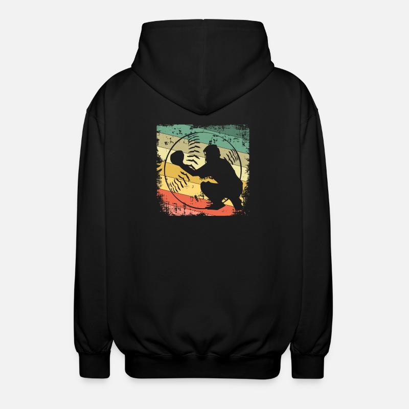 baseball - Unisex Hooded Jacket - black