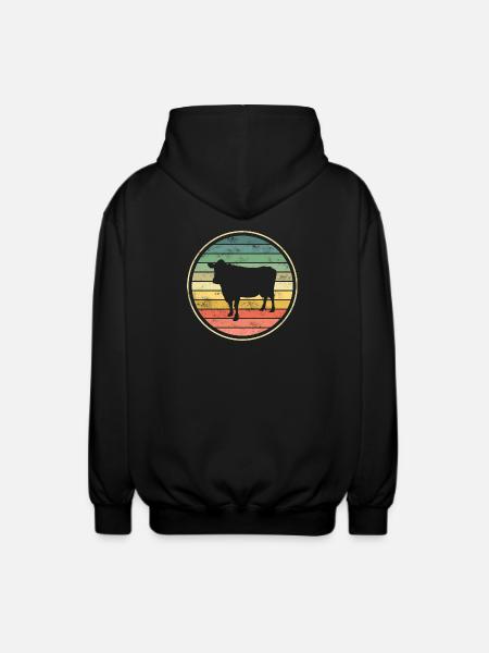 Kuh Kühe - Unisex Kapuzenjacke - Schwarz
