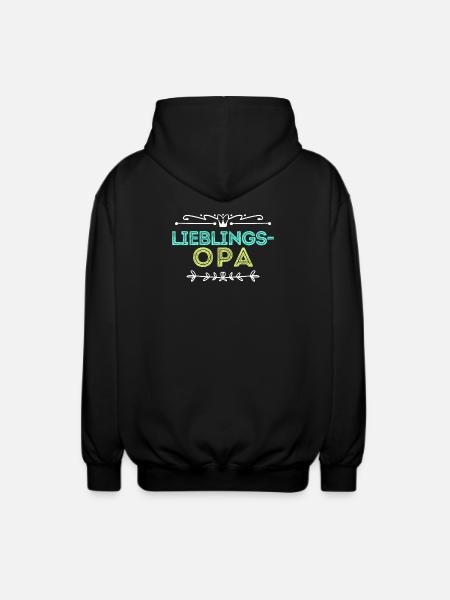 Statement Lieblingsopa Opa Großvater - Unisex Kapuzenjacke - Schwarz