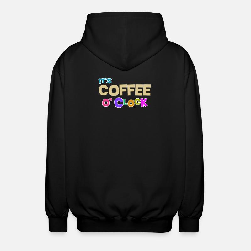 Coffee lovers Caffeine Coffee Cool Statement - Unisex Hooded Jacket - black