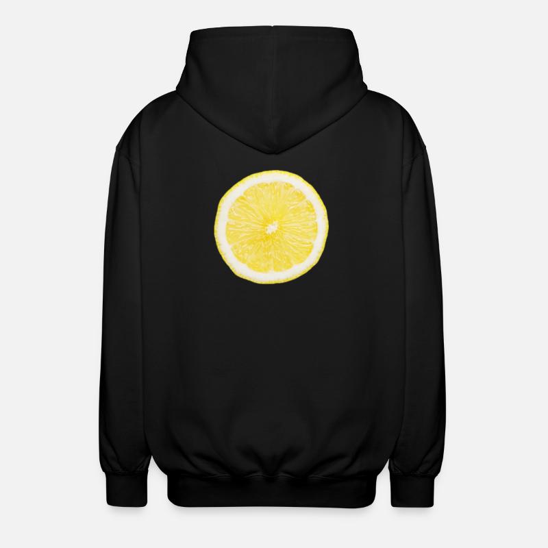 Halbe Zitrone - Unisex Kapuzenjacke - Schwarz