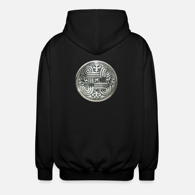 Kaleva Silber Ornament - Unisex Kapuzenjacke - Schwarz