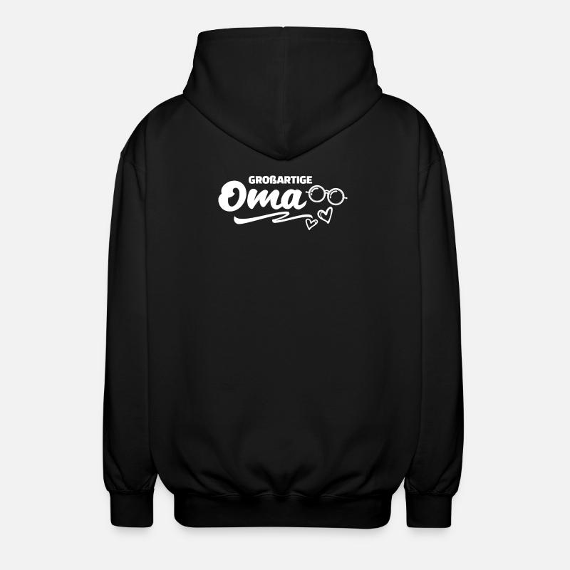 Großmutter Cool Oma Statement Brille Großmama - Unisex Kapuzenjacke - Schwarz