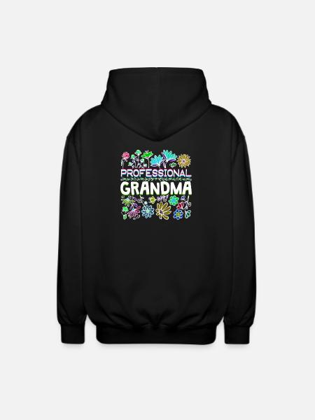 Großmama Spruch Großmutter Oma Ruhestand - Unisex Kapuzenjacke - Schwarz