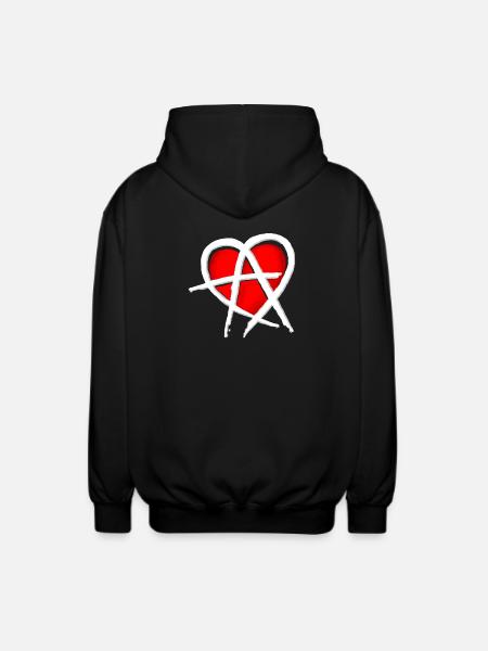 Anarchy & Love - Unisex Hooded Jacket - black