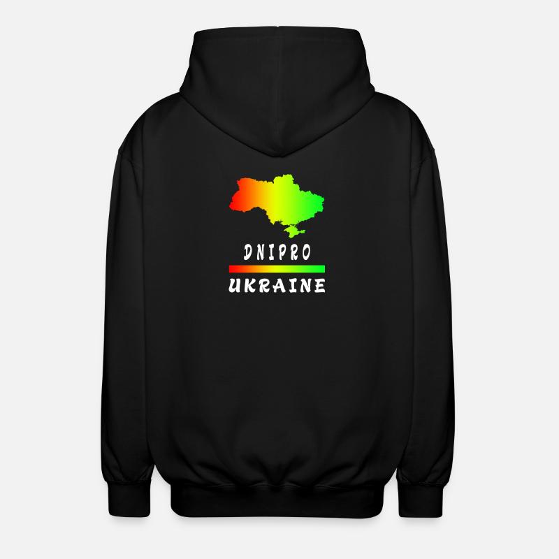 Design arc-en-ciel Dnipro Ukraine - Veste à capuche unisexe - noir