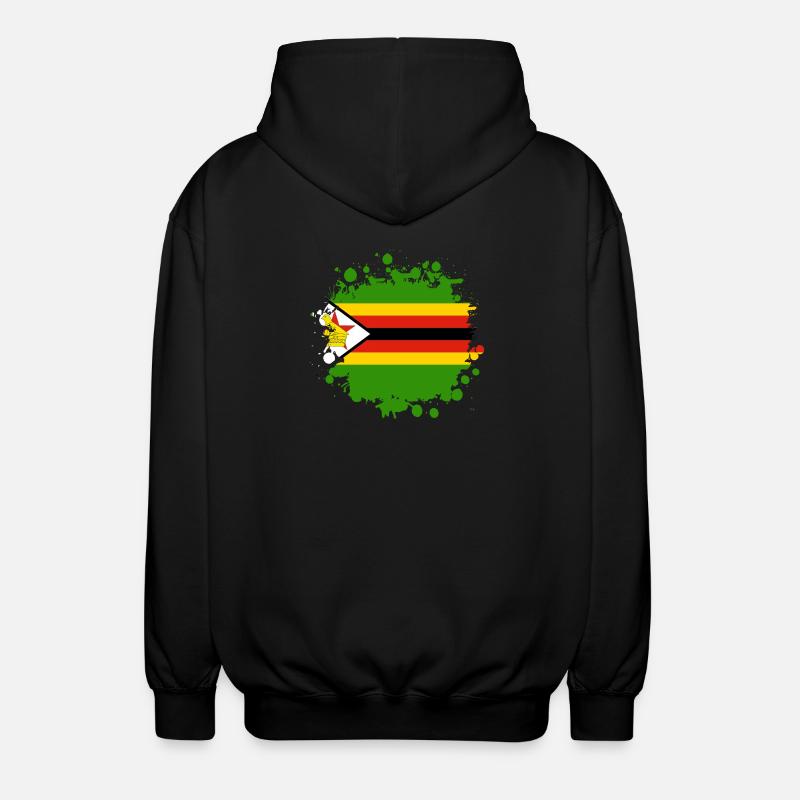 blob de drapeaux du Zimbabwe - Veste à capuche unisexe - noir