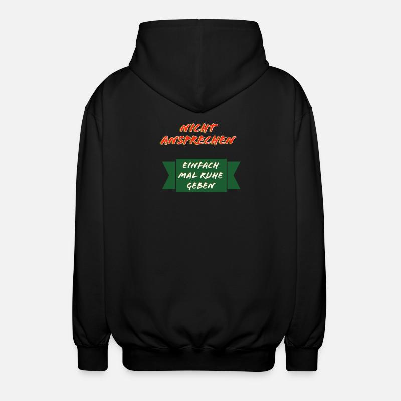 Nicht Ansprechen Ruhe Schild - Unisex Kapuzenjacke - Schwarz